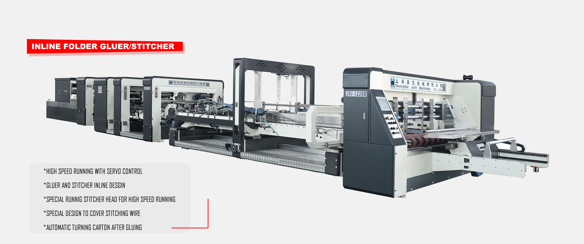 Fully Automatic Folder Gluer Stitcher with PP Strapper(Inline with printer option)